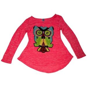 Boutique Brand Maya Owl Embellished Long Sleeve Shirt Top Girls Size 6 Party